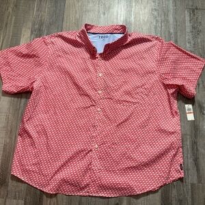 Izod Men's Short Sleeve Button-Up Shirt, lightweight